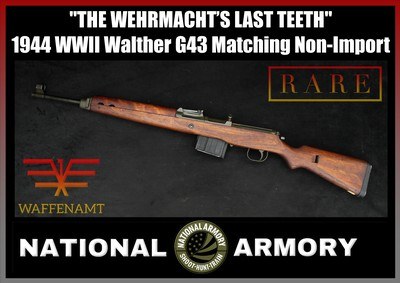 1944 Walther ac44 G43 Matching Non-Import WWII German 8MM Semi-Auto Rifle