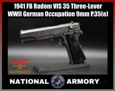 1941 FB Radom VIS 35 Three-Lever WWII German Occupation 9mm Polish P.35(e) - Image 1 of 19