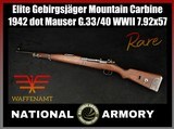 Mauser G33/40 dot 1942 Vz.33 BRNO 8mm WWII German Mountain Carbine *RARE*