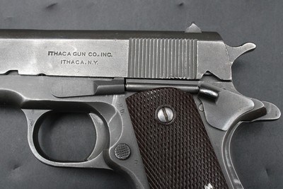 1943 Ithaca M1911A1 U.S. Army Property Mark .45 ACP SA Rebuild WWII 1911 A1 - Image 4 of 25