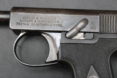 1907 Webley & Scott Model 1905 .32 ACP Rare Early British Automatic Pistol - Image 5 of 22