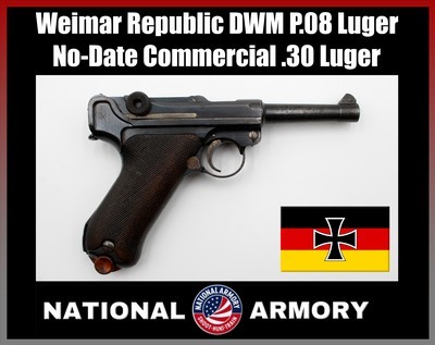 Weimar Republic German DWM P.08 Luger No-Date Commercial .30 Luger Crown N - Image 1 of 25