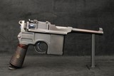1930 Mauser C96 Bolo Broomhandle Matching Commercial Crown/U 7.63x25mm Stock Rig *BEAUTIFUL* - Image 15 of 25