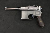 1930 Mauser C96 Bolo Broomhandle Matching Commercial Crown/U 7.63x25mm Stock Rig *BEAUTIFUL* - Image 5 of 25