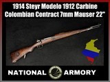 1914 Steyr Modelo 1912 Carbine Colombian Contract 7mm Mauser 22