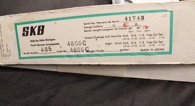 SKB MODEL 485 SXS 20 GA & 28 GA Two Barrel Shotgun Set 26