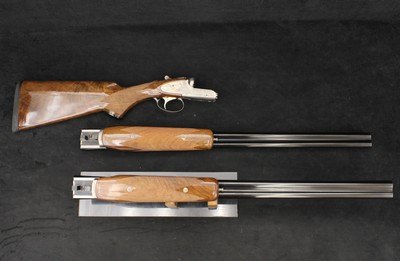 SKB MODEL 485 SXS 20 GA & 28 GA Two Barrel Shotgun Set 26