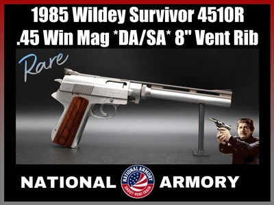 1985 Wildey Survivor 4510R .45 Win Mag DA/SA 10