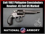 Colt 1902 Philippine Constabulary Revolver .45 Colt US Marked *RARE 1 OF 5,000*