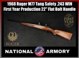 1968 Ruger M77 Tang Safety First Year Production .243 Win 22