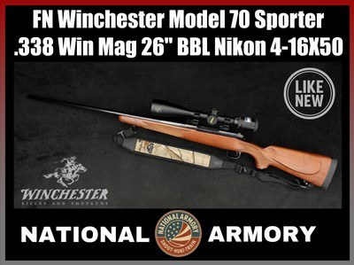 2010 FN Winchester Model 70 Sporter .338 Win Mag 26
