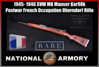 1945 SVW MB Mauser Mod 98 Kar98k *Rare French Occupation Oberndorf Rifle* WaA135 - Image 1 of 25