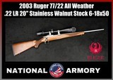 2003 Ruger 77/22 All Weather .22 LR 20