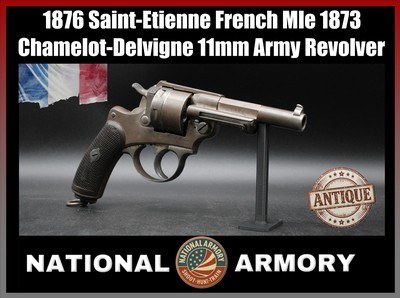 ANTIQUE 1876 French Mle 1873 Chamelot-Delvigne Army Revolver 11mm All Matching Components