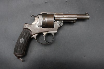 ANTIQUE 1876 French Mle 1873 Chamelot-Delvigne Army Revolver 11mm All Matching Components - Image 2 of 19