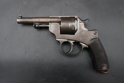 ANTIQUE 1876 French Mle 1873 Chamelot-Delvigne Army Revolver 11mm All Matching Components - Image 8 of 19