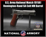 U.S. Army National Match 1911A1 WWII Remington-Rand SA Colt NM 5 - Image 1 of 25