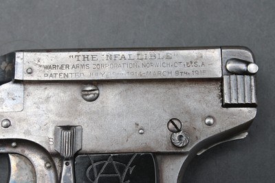 1916 Warner Arms The Infallible .32 ACP Rare Oddball WWI Breechblock Design Pocket Pistol - Image 8 of 22