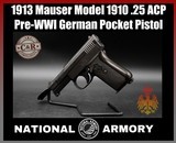 1913 Mauser Model 1910 6.35mm .25 ACP Pre-WWI German Pocket Pistol C&R - Image 1 of 25