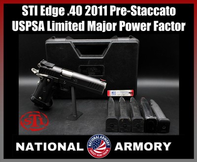 2006 STI Edge .40 S&W 2011 Pre-Staccato USPSA Major Power Factor Race Gun Custom Tuned 6 Mags - Image 1 of 25