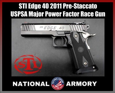 2006 STI Edge .40 S&W 2011 Pre-Staccato USPSA Major Power Factor Race Gun Custom Tuned 6 Mags