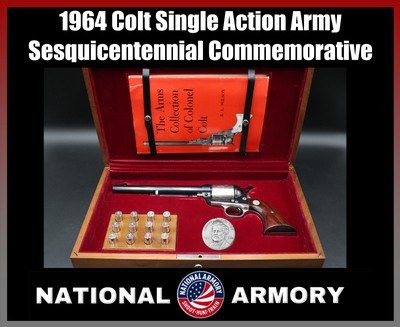 1964 Colt Single Action Army Samuel Colt Sesquicentennial .45 Colt 1 of 5000 SAA Set - Image 1 of 23