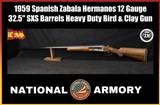 1959 Spanish Zabala Hermanos 12 GA Shotgun 32.5