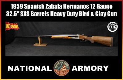 1959 Spanish Zabala Hermanos 12 GA Shotgun 32.5