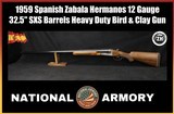 1959 Spanish Zabala Hermanos 12 GA Shotgun 32.5
