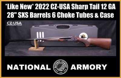 *Like New* 2022 CZ-USA Sharp Tail 12 GA Break Action Shotgun 28