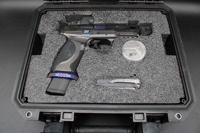 Smith & Wesson 2024 Spec Series V Performance Center M&P9 Metal 9mm Blue TiN Spiral NM Barrel & Comp Trijicon SRO 2.5 MOA - Image 23 of 25