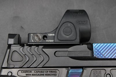Smith & Wesson 2024 Spec Series V Performance Center M&P9 Metal 9mm Blue TiN Spiral NM Barrel & Comp Trijicon SRO 2.5 MOA - Image 12 of 25