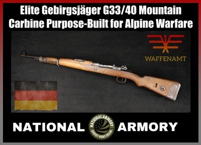 Mauser G33/40 dot 1941 Brno 8mm WWII E/63 Wehrmacht German Mountain Carbine - Image 1 of 25