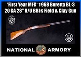 *First Year MFG* 1968 Beretta BL-3 20 GA Over Under BBLs 3