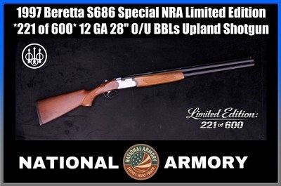 *221 of 600* 1997 Beretta S686 Special NRA Limited Edition 12 GA 28