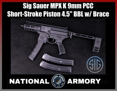 Sig Sauer MPX K 9mm Short-Stroke Gas Piston Pistol 4.5