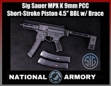 Sig Sauer MPX K 9mm Short-Stroke Gas Piston Pistol 4.5
