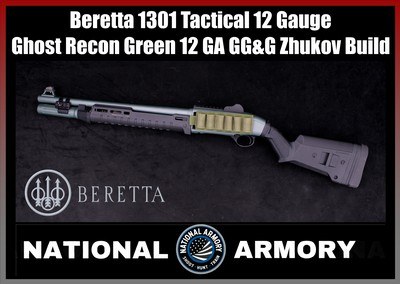 Beretta 1301 Tactical Custom Ghost Recon Green Cerakote Finish 12 GA 18.5