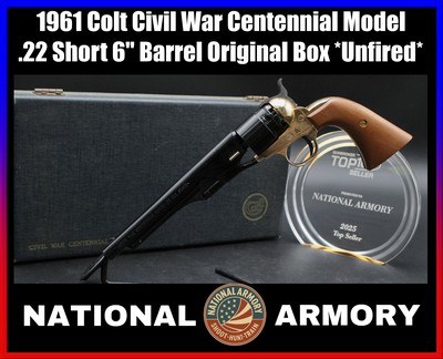 *Unfired* 1961 Colt Civil War Centennial Model .22 Short 6