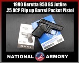 1990 Beretta 950 BS Jetfire .25 ACP Vintage Pocket Pistol w/ Factory Box - Image 1 of 22