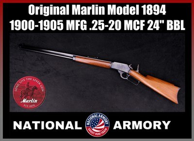 Marlin Model 1894 Original 1900-1905 MFG .25-20 Lever Action Octagonal BBL - Image 1 of 25