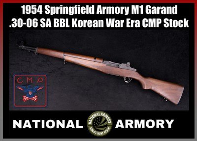 1954 Springfield Armory M1 Garand .30-06 SA 12-54 Barrel Korean War Era CMP Stock - Image 1 of 25
