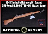 1944 Springfield Armory M1 Garand CMP Rebuild .30-06 SPRG TE 0+ ME 1 Faxon Barrel - Image 1 of 25