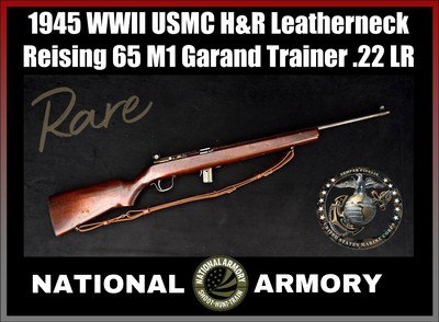 1945 WWII USMC H&R Leatherneck Reising Model 65 M1 Garand Trainer .22 LR 24