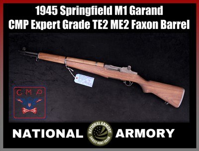 1945 Springfield M1 Garand WWII Receiver CMP Expert Grade TE2 ME2 Faxon Barrel - Image 1 of 25