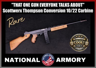Gangster Style Scottwerx Thompson Conversion Ruger 10/22 Carbine .22 LR - Image 1 of 25