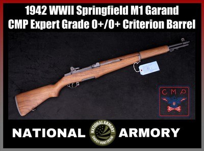 1942 WWII Springfield M1 Garand CMP Expert Grade 0+/0+ Criterion Barrel - Image 1 of 25