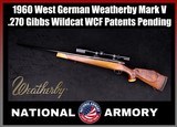 1960 West German Weatherby Mark V .270 Gibbs Wildcat Custom Patents Pending Sporter - Image 1 of 25