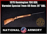 1979 Remington 700 BDL Varmint Special 7mm-08 Rem 26