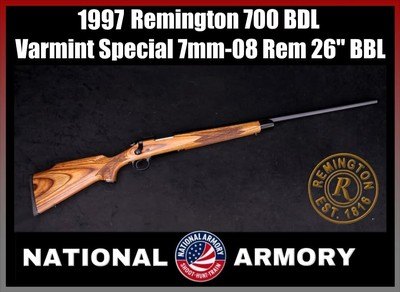 1997 Remington 700 BDL Varmint Special 7mm-08 Rem 26